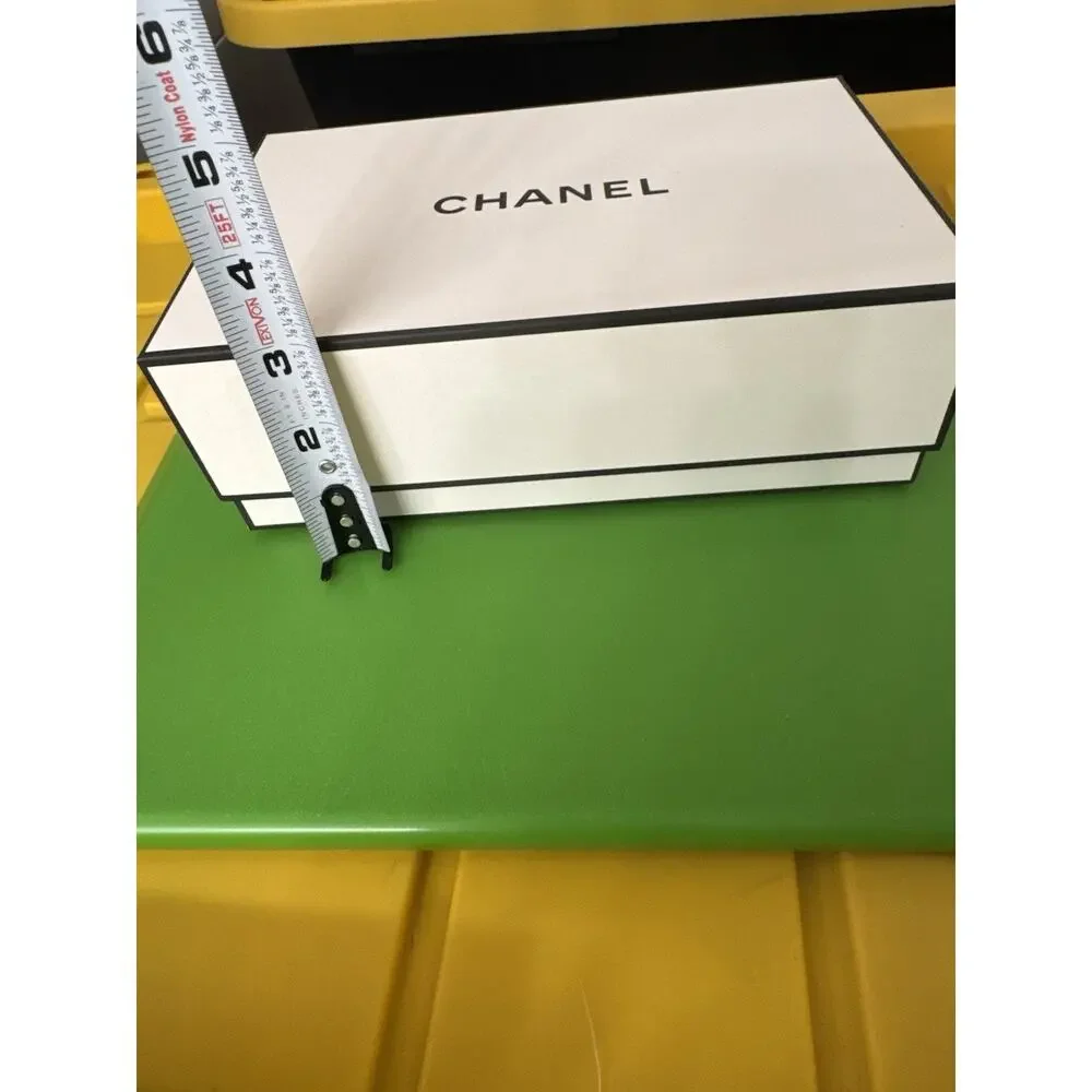 Chanel Gift Box Rectangular Logo Black White Luxury Fashion Decor Storage